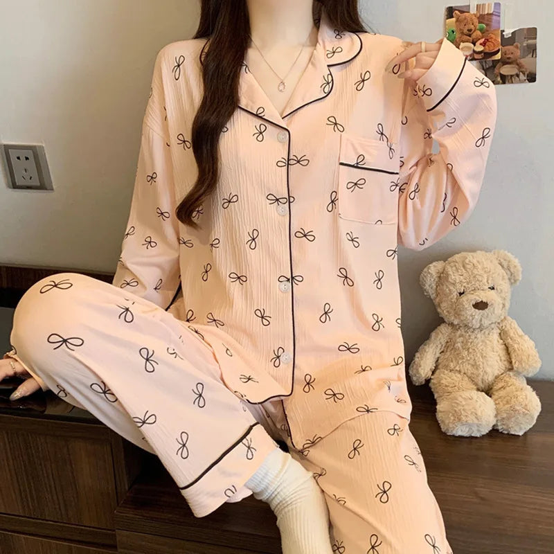 Butterfly Print Pajama Set