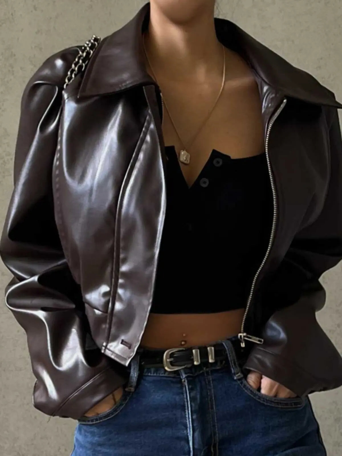 Brown Vintage Leather Jacket