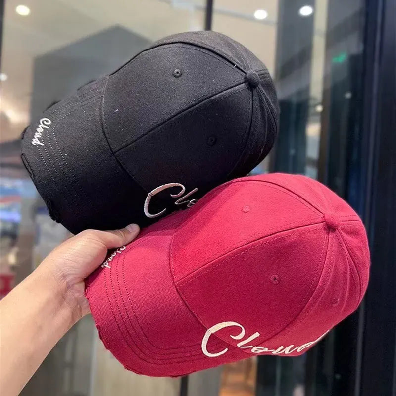Wide-Brim Baseball Cap