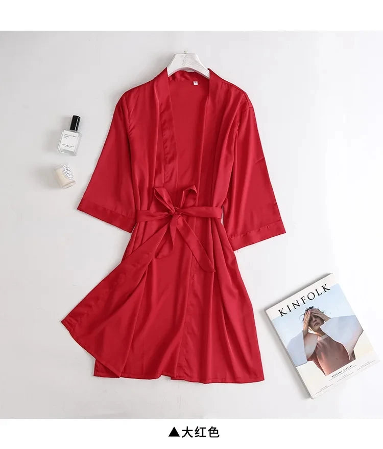 Rose Stripe Morning Robe