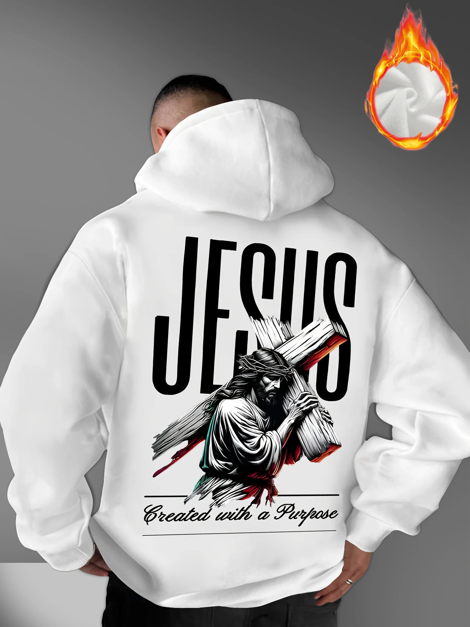 Jesus Graphic Hooded Sweatshirt