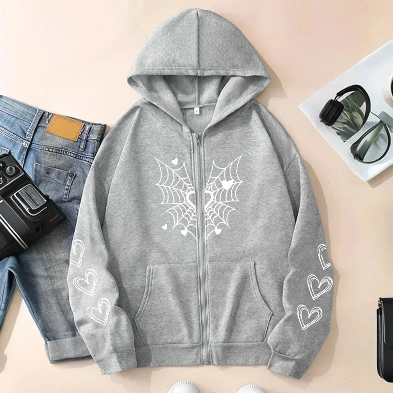 Spider Web Heart Hoodie