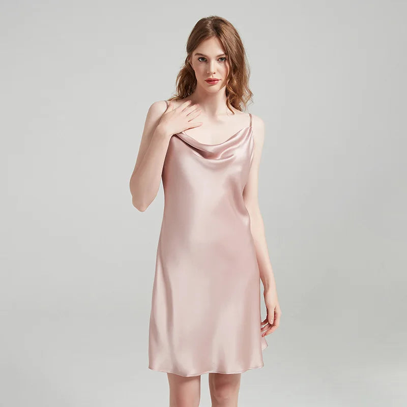 Black Silk Bias Nightgown