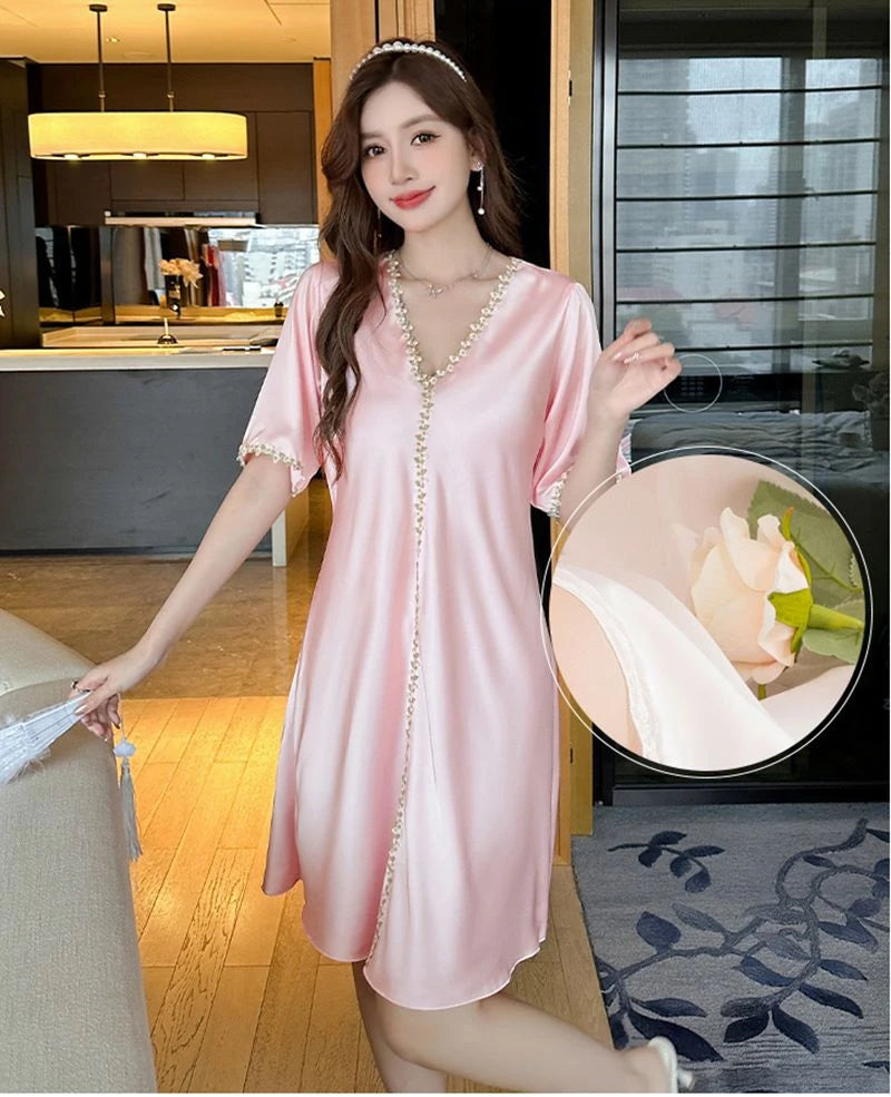 Plus Size Satin Nightgown