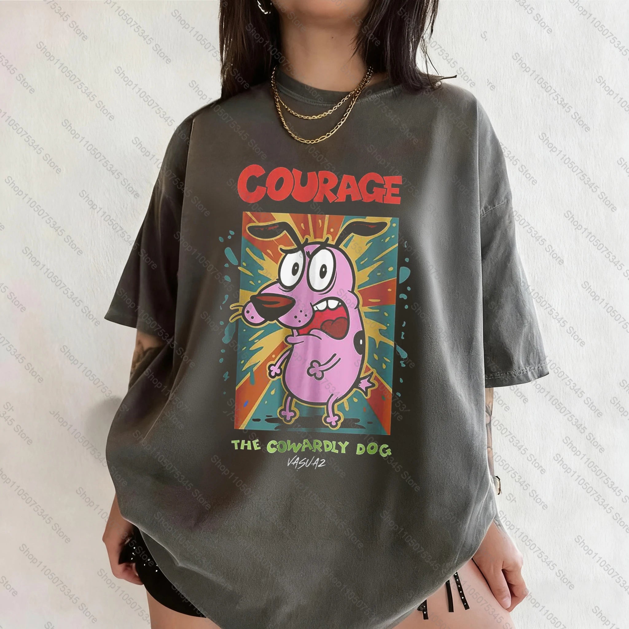 Courage Cowardly Dog Graphic Tee