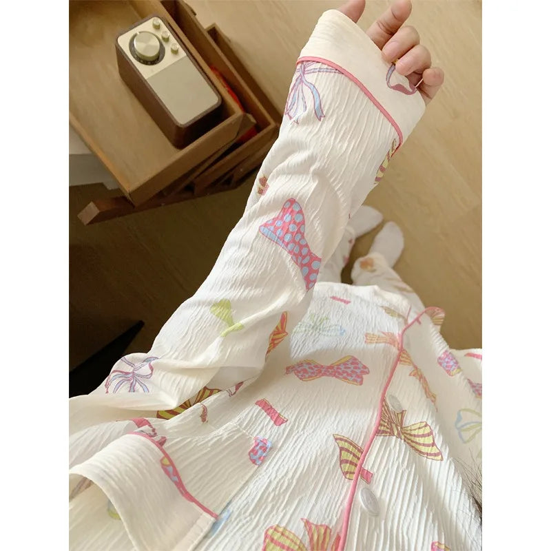 Butterfly Print Pajama Set