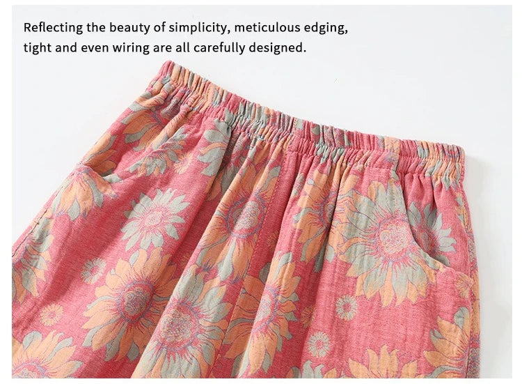 Retro Jacquard Pajama Shorts