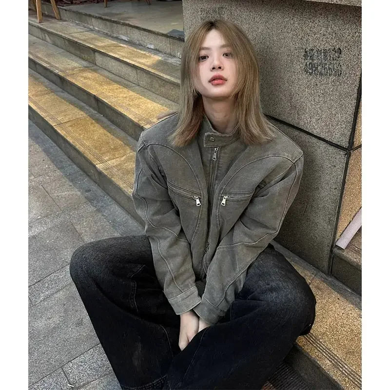 Retro Washed Denim Jacket