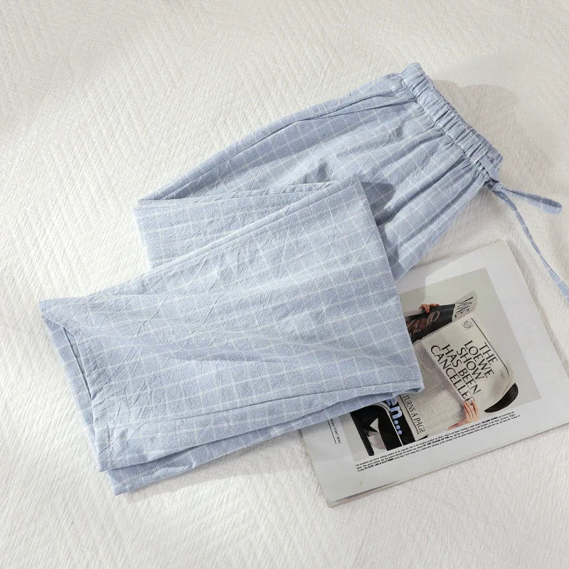 Plaid Cotton Pajama Pants