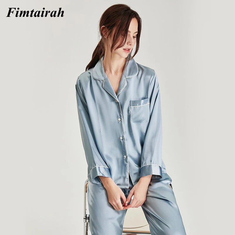 Satin Button Front Sleepshirt