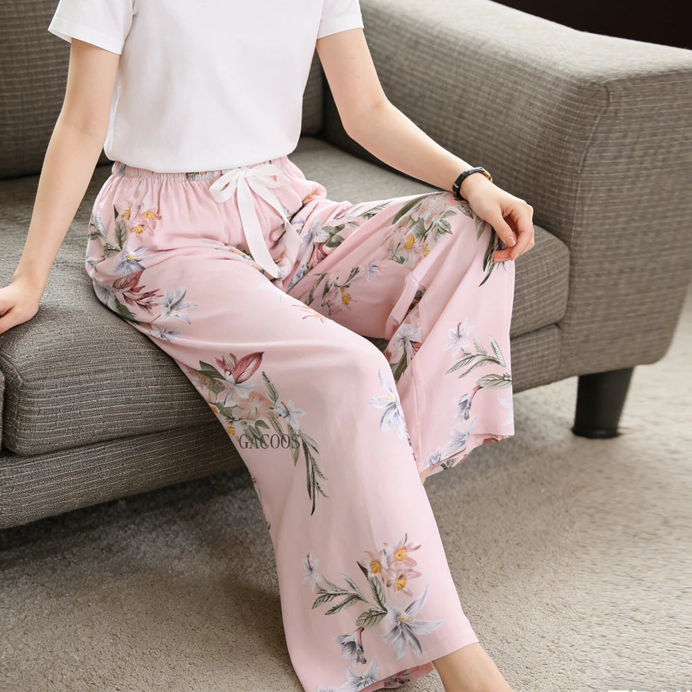 Cotton Crepe Lounge Pants