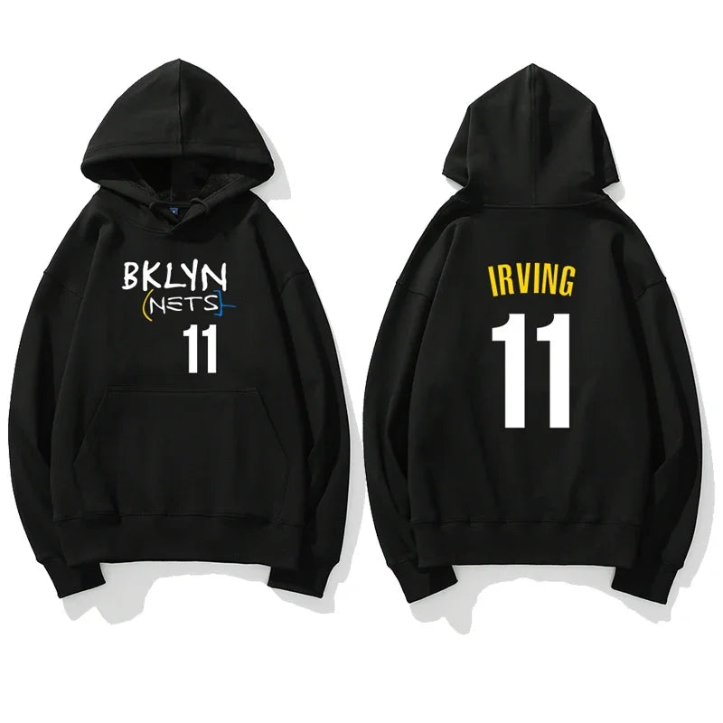 Basketball Print Pullover Hoodie