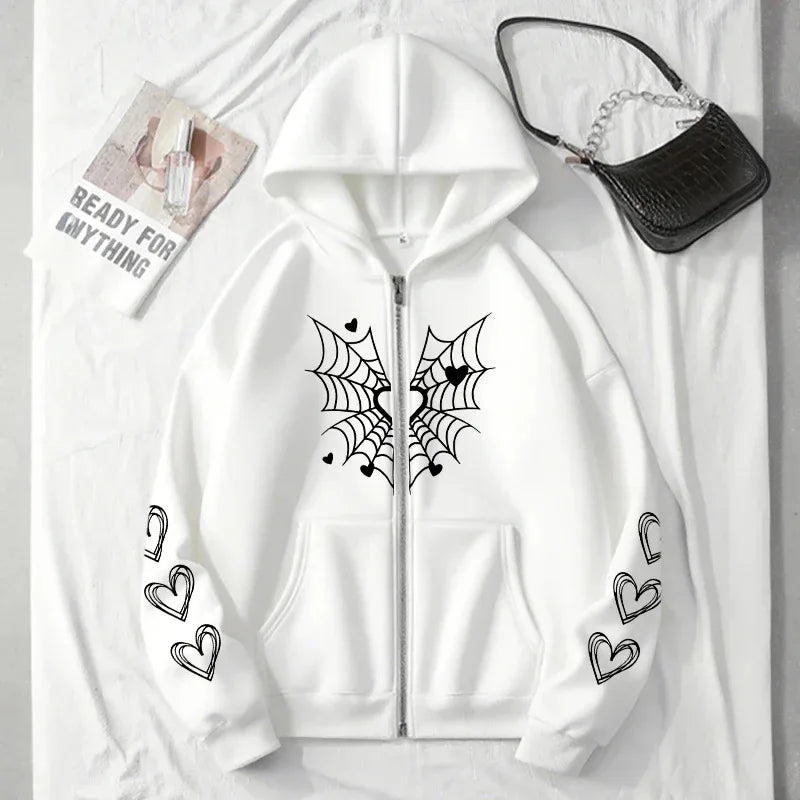 Spider Web Heart Hoodie