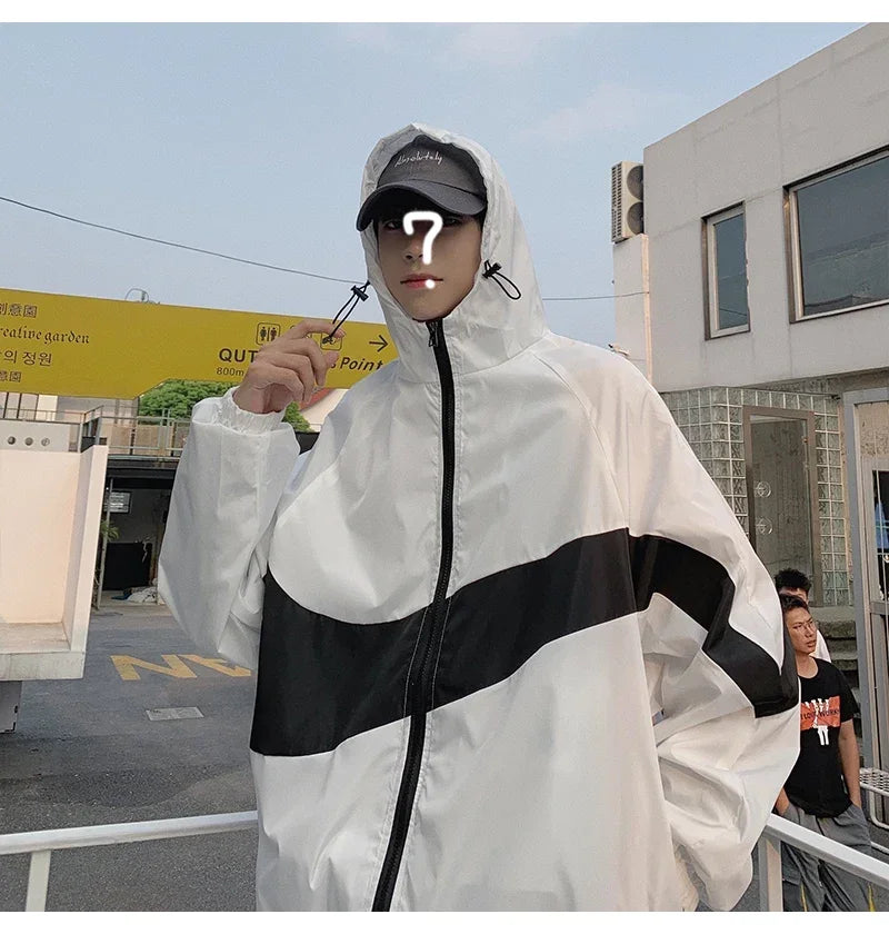 Color Block Sun Protection Jacket