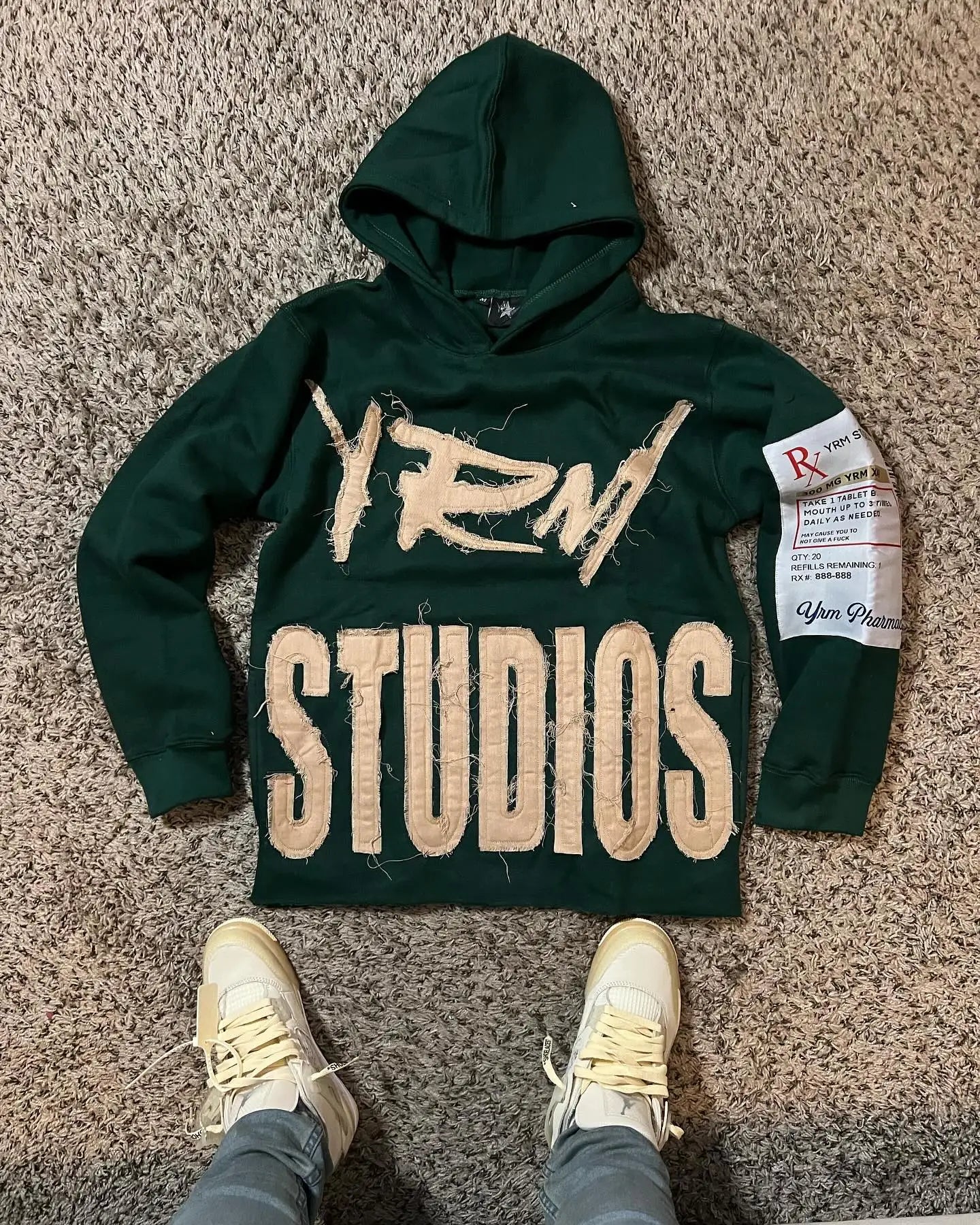 Gothic Letter Patch Hoodie