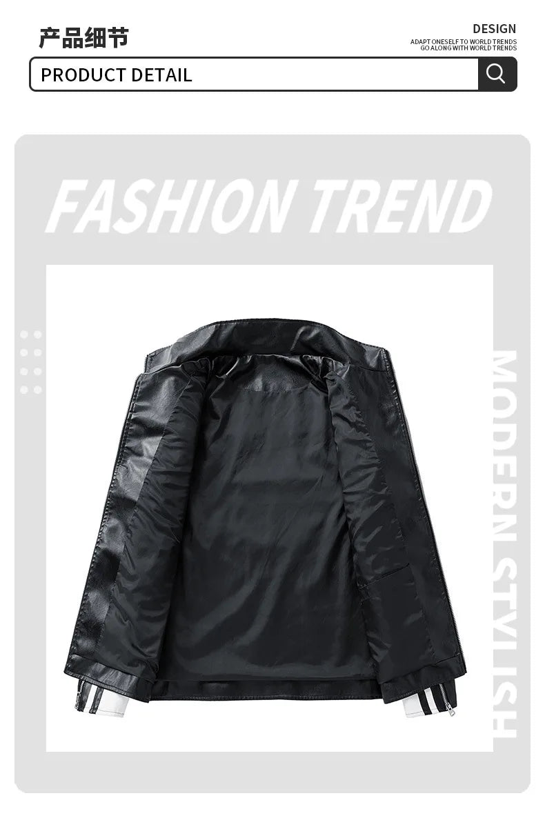 Retro Motorcycle Leather Jacket