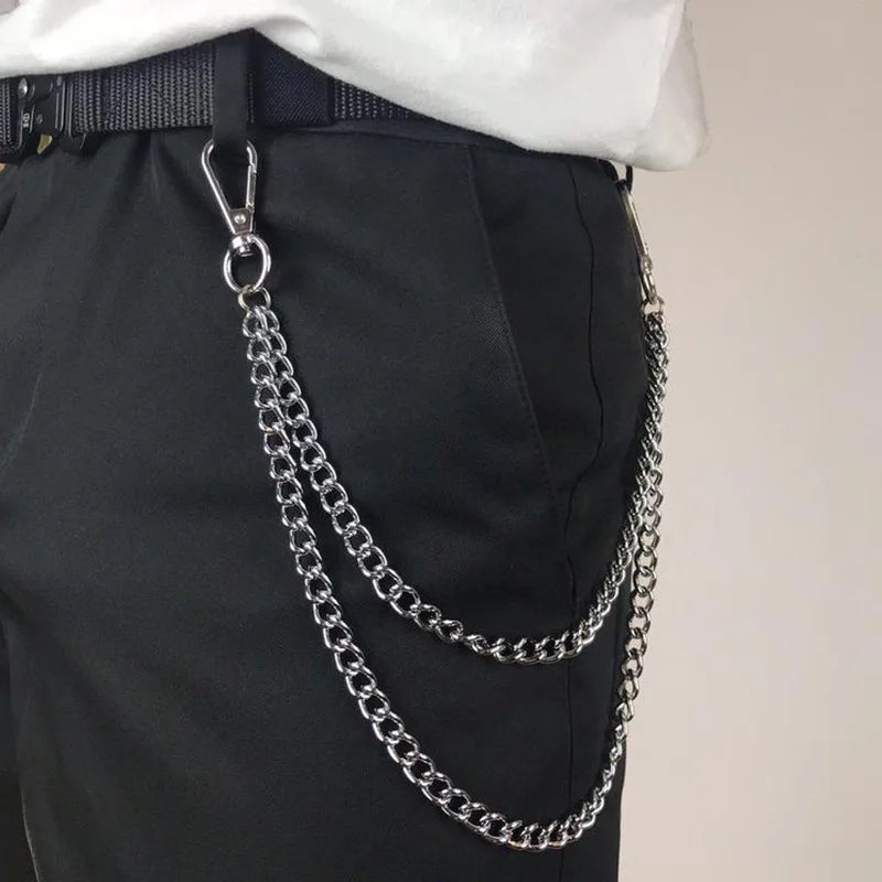 Punk Skull Chain Keychain
