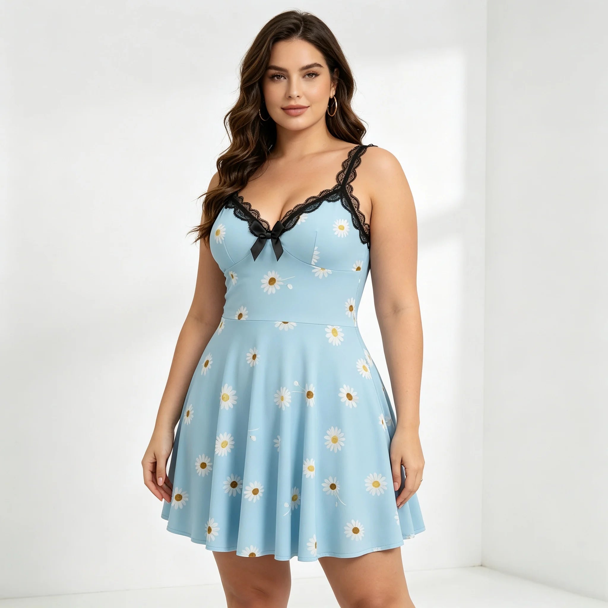 Daisy Lace Trim Nightgown