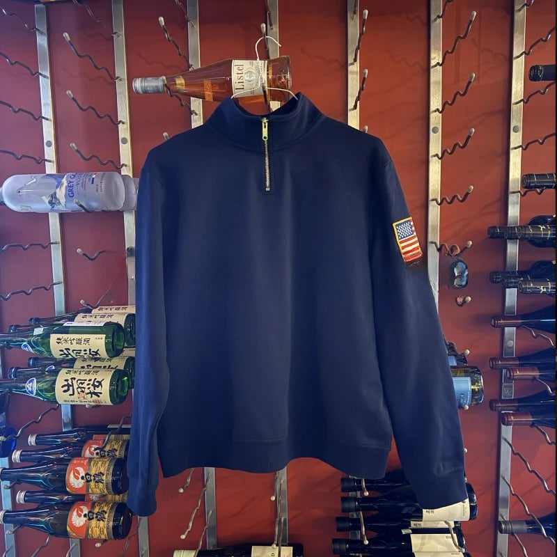 Y2K Quarter-Zip Embroidered Hoodie