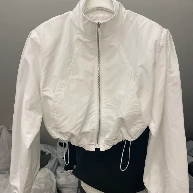 Vintage Cropped Windbreaker Jacket