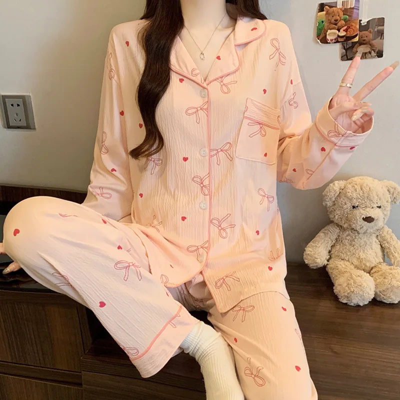 Butterfly Print Pajama Set