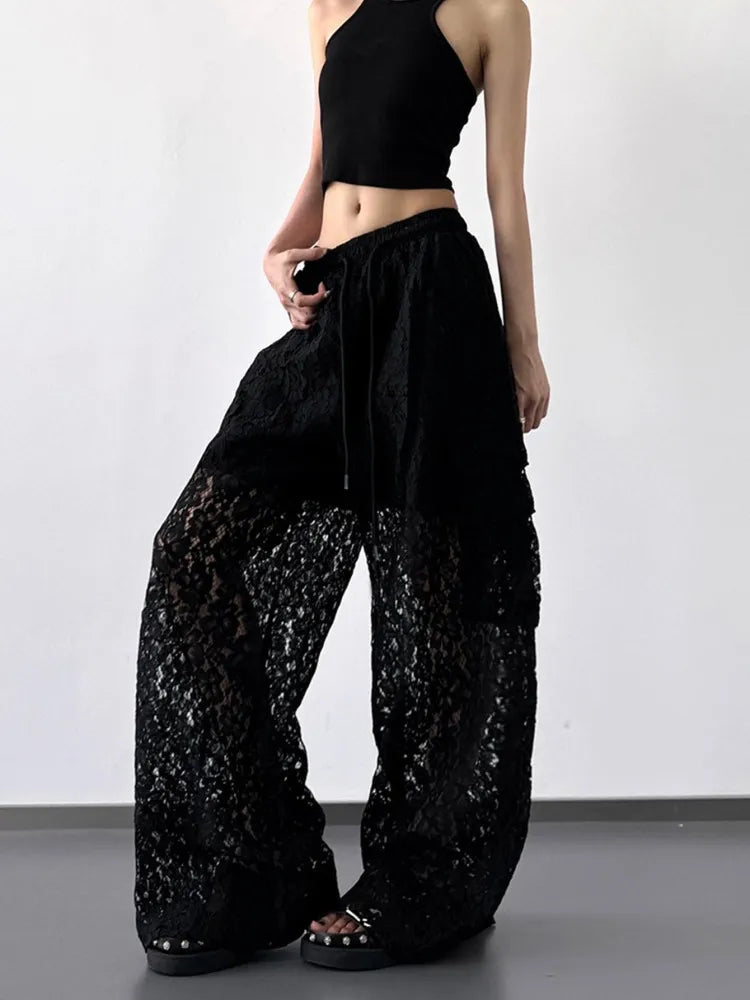 Coquette Lace Cargo Pants