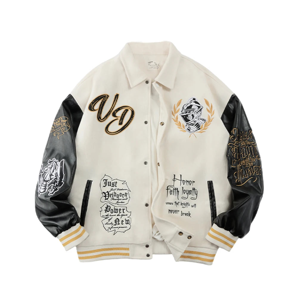 Embroidered Baseball Bomber Jacket