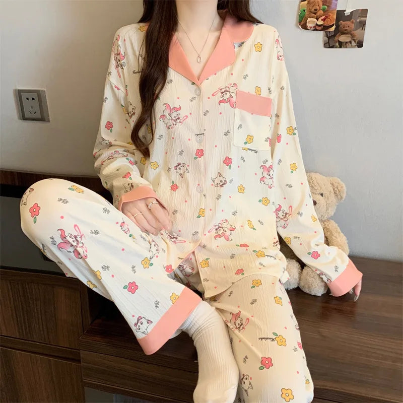 Butterfly Print Pajama Set