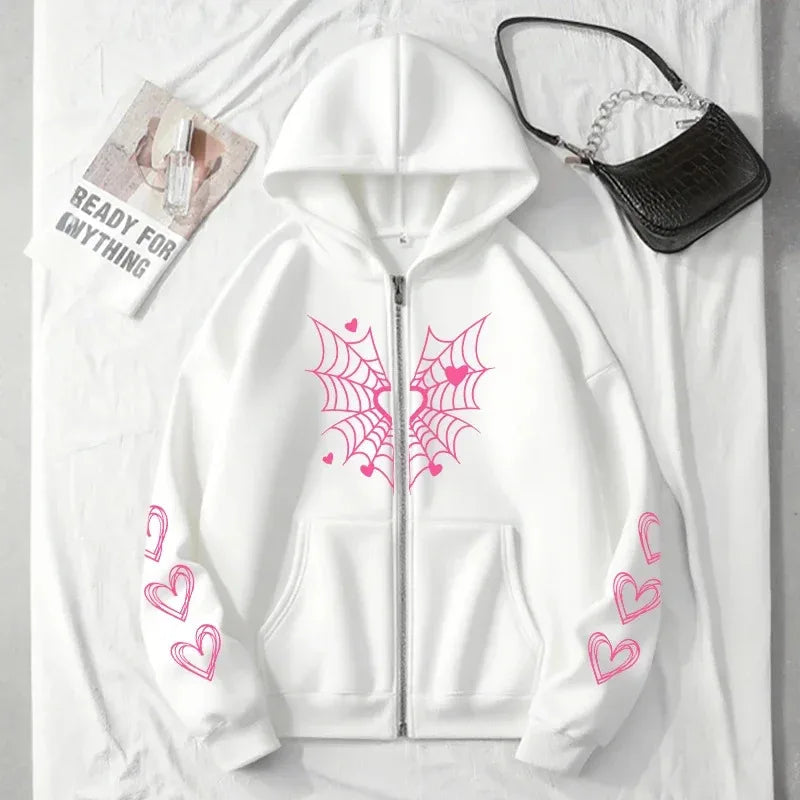 Spider Web Heart Hoodie