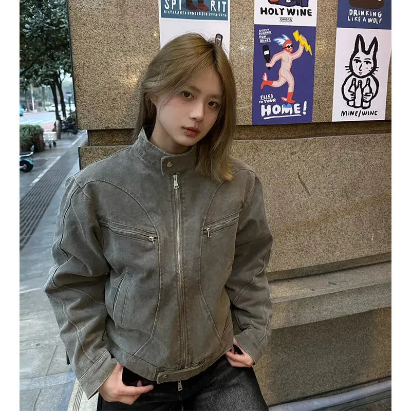 Retro Washed Denim Jacket