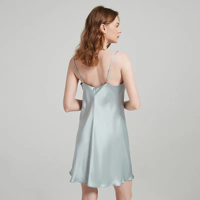 Black Silk Bias Nightgown