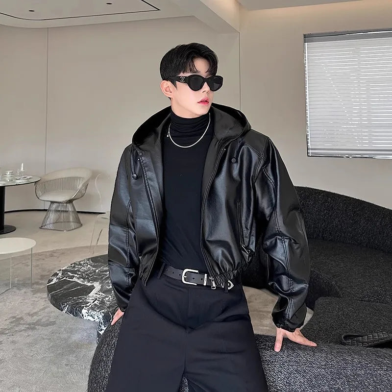 Waterproof Black Leather Jacket