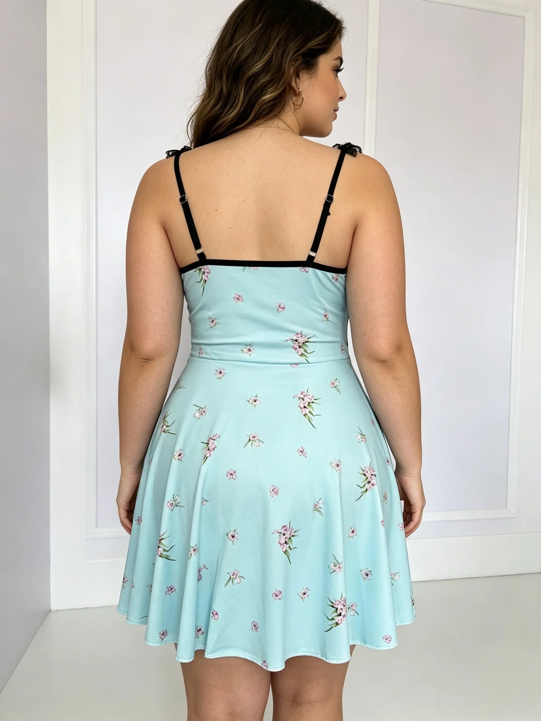 Floral Lace Halter Nightgown