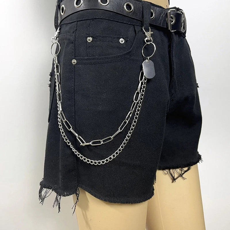 Punk Skull Chain Keychain