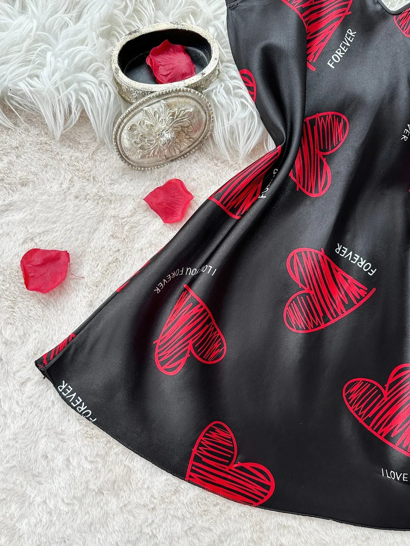 Red Lip Print Nightdress