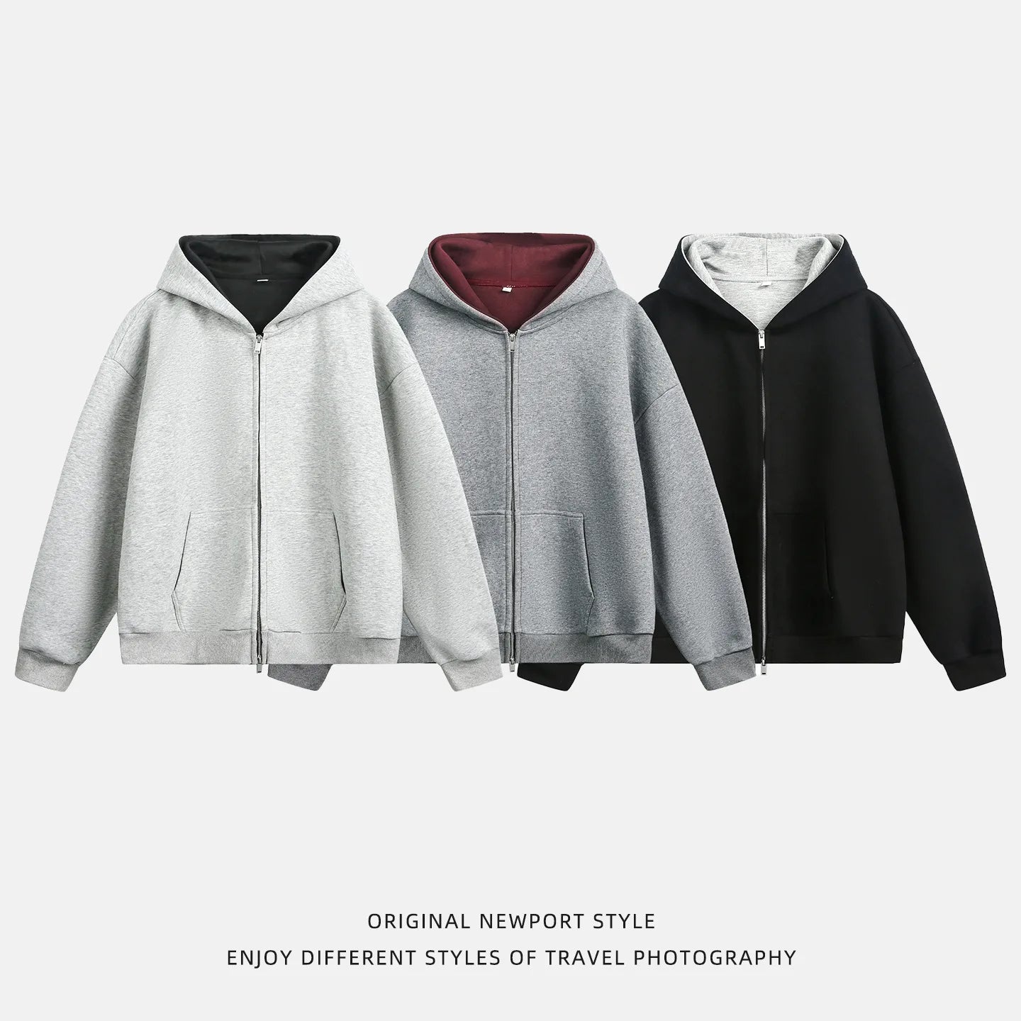 Heavyweight Color-Contrast Hoodie
