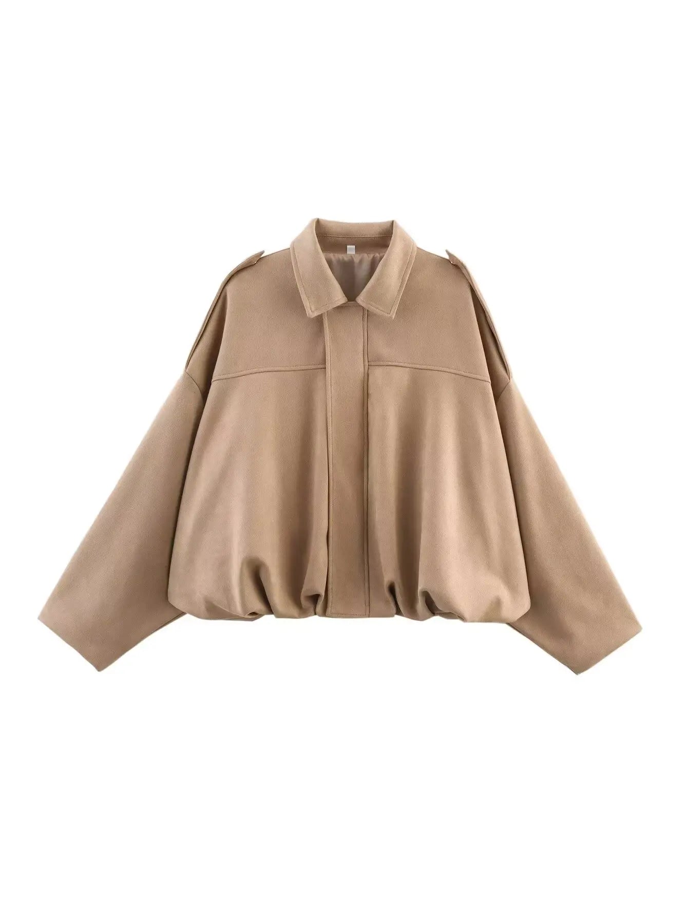 Green Suede Oversized Bomber