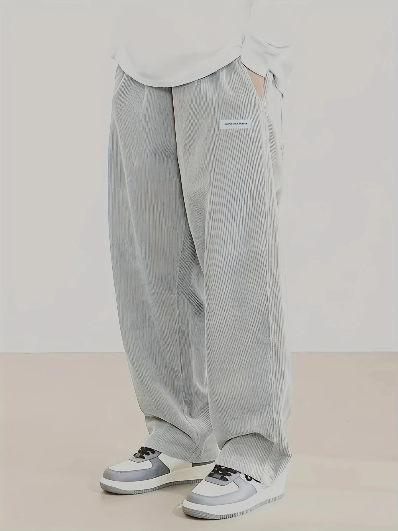 Corduroy Multi-Pocket Straight Pants