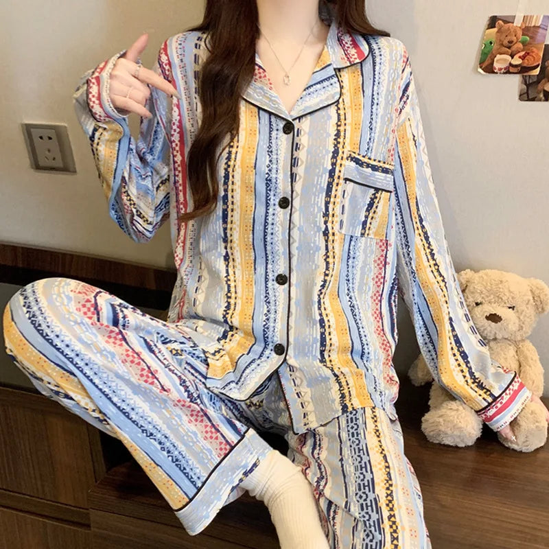 Butterfly Print Pajama Set