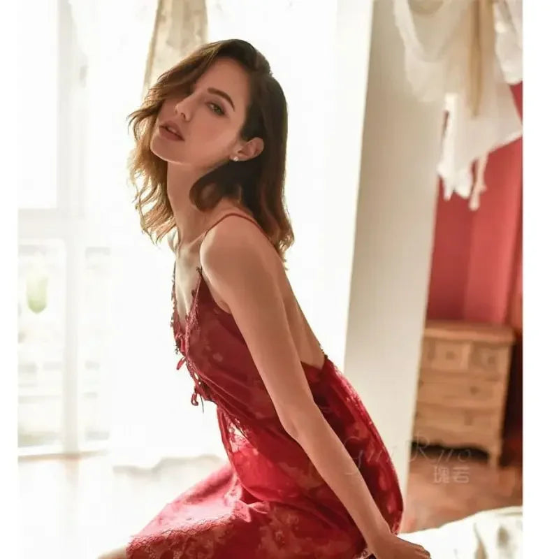 Romantic Lace Strap Nightwear