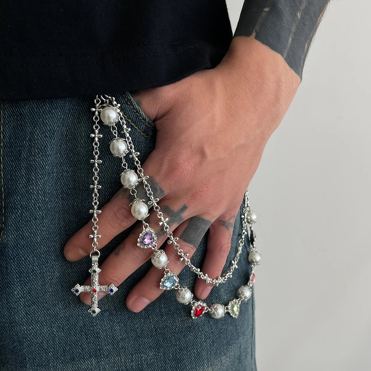 Punk Cross Pendant Chain