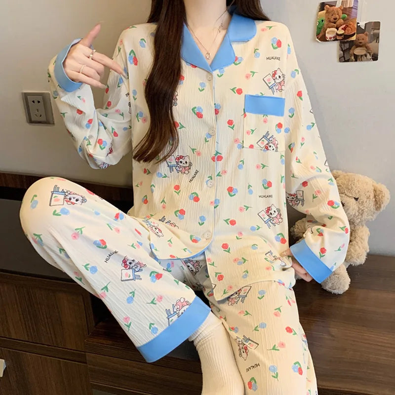 Butterfly Print Pajama Set