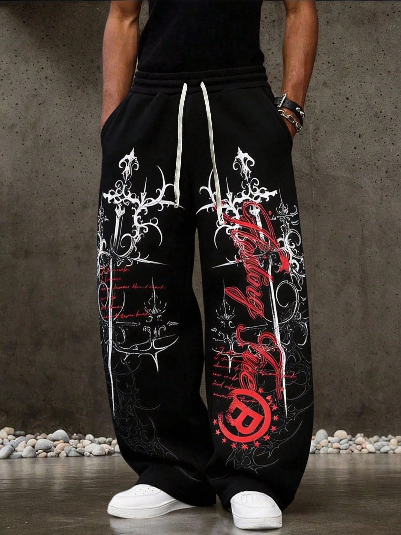 Gothic Thorn Print Pants