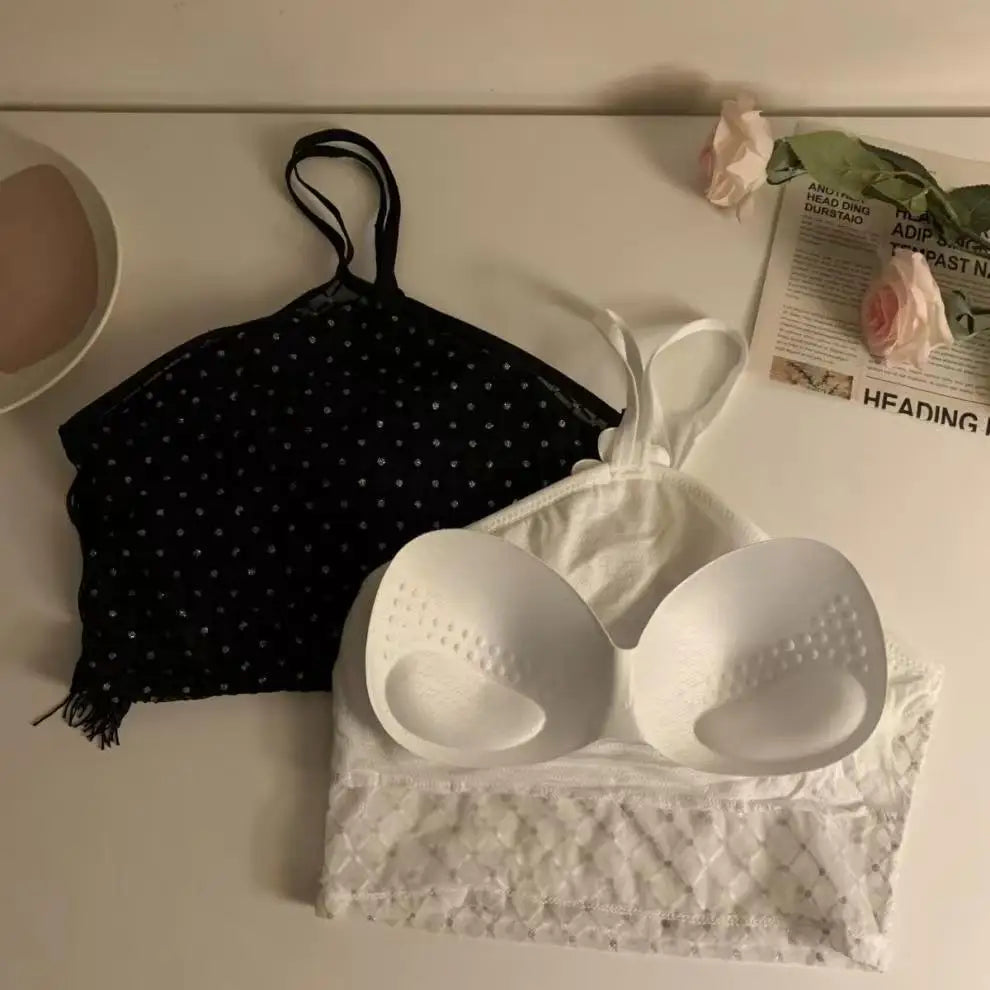 Pearl Tassel Halter Top