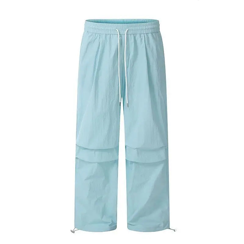 Brown Wide-Leg Parachute Pants