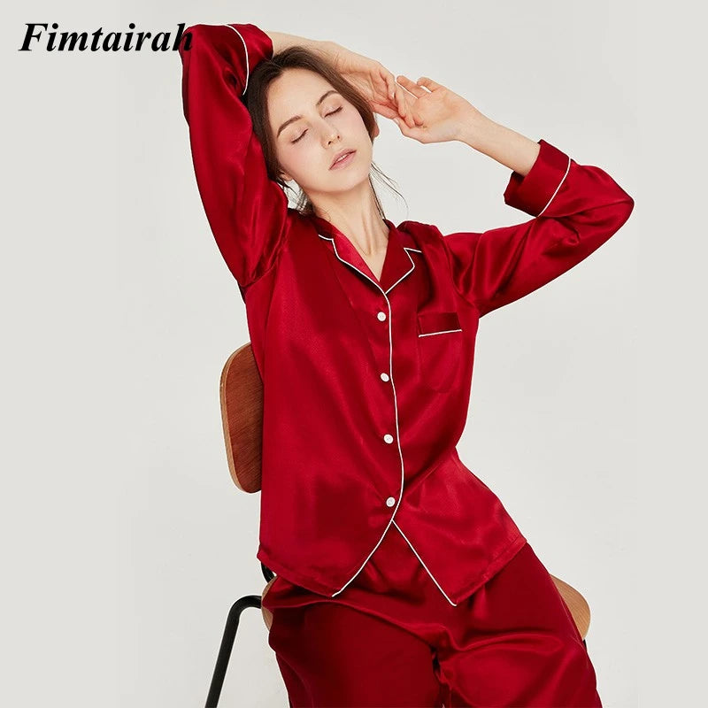 Satin Button Front Sleepshirt