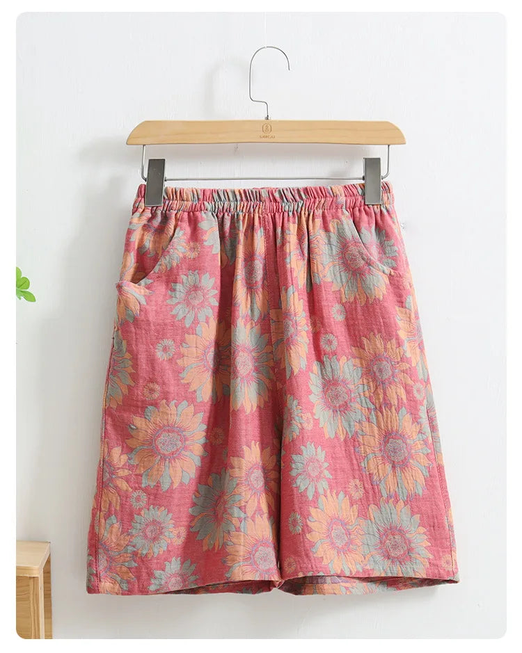 Retro Jacquard Pajama Shorts