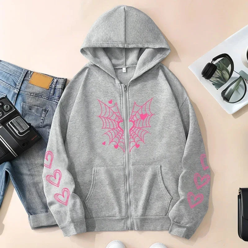 Spider Web Heart Hoodie