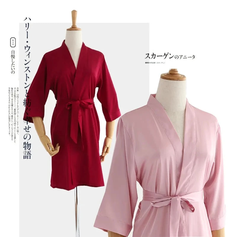 Rose Stripe Morning Robe