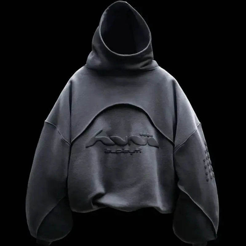 Contrast Stitch Graphic Hoodie